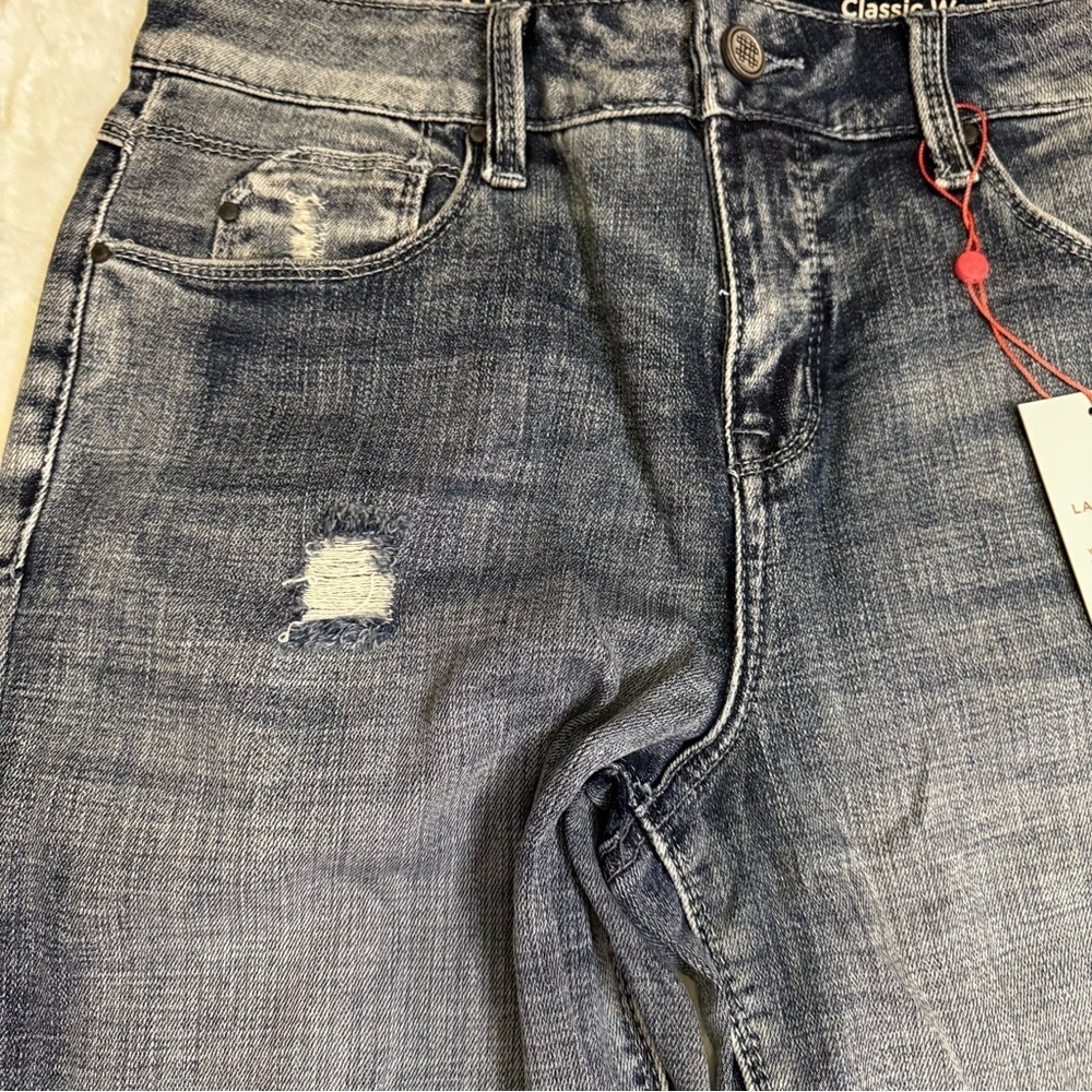 Laurie Felt Classic Weekender  Cuffed Hem Distressed Denim Jeans Size 2 NWT - Picture 16 of 16